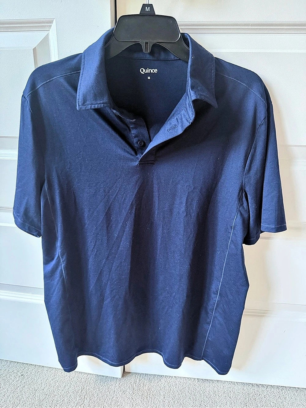 Quince Men's Polo Shirt in Blue Size Medium Like New